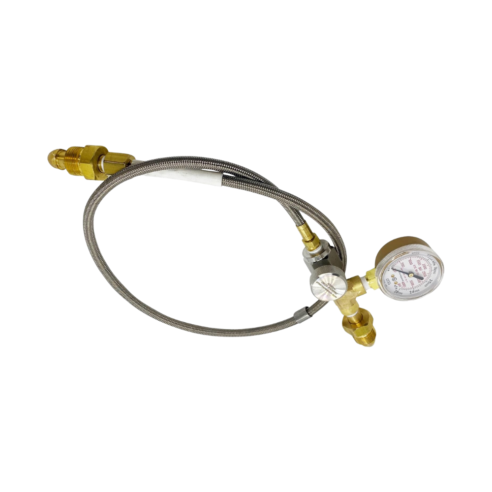 Nitrogen Tank Cylinder Transfill Transfer 36" Hose with Bleed Valve